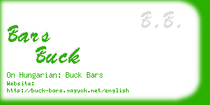 bars buck business card